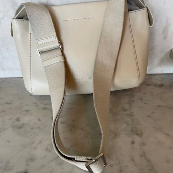 EVERLANE Mini Form Adjustable Canvas Strap Crossbody Bag Bone - Picture 8 of 15